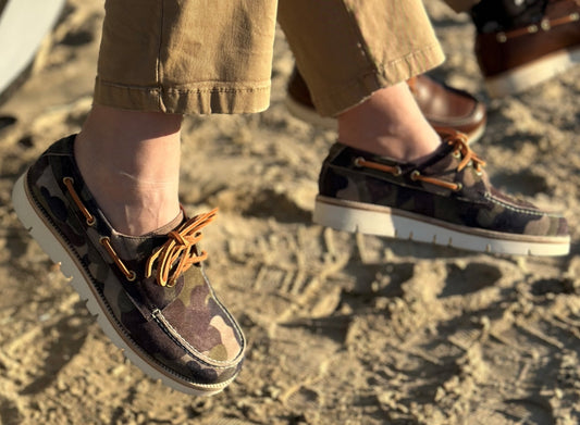 Seishou's Boat Shoes, Hopkins Camouflage is perfect for an outfit at the beach