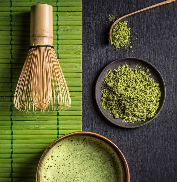 matcha tea preparation