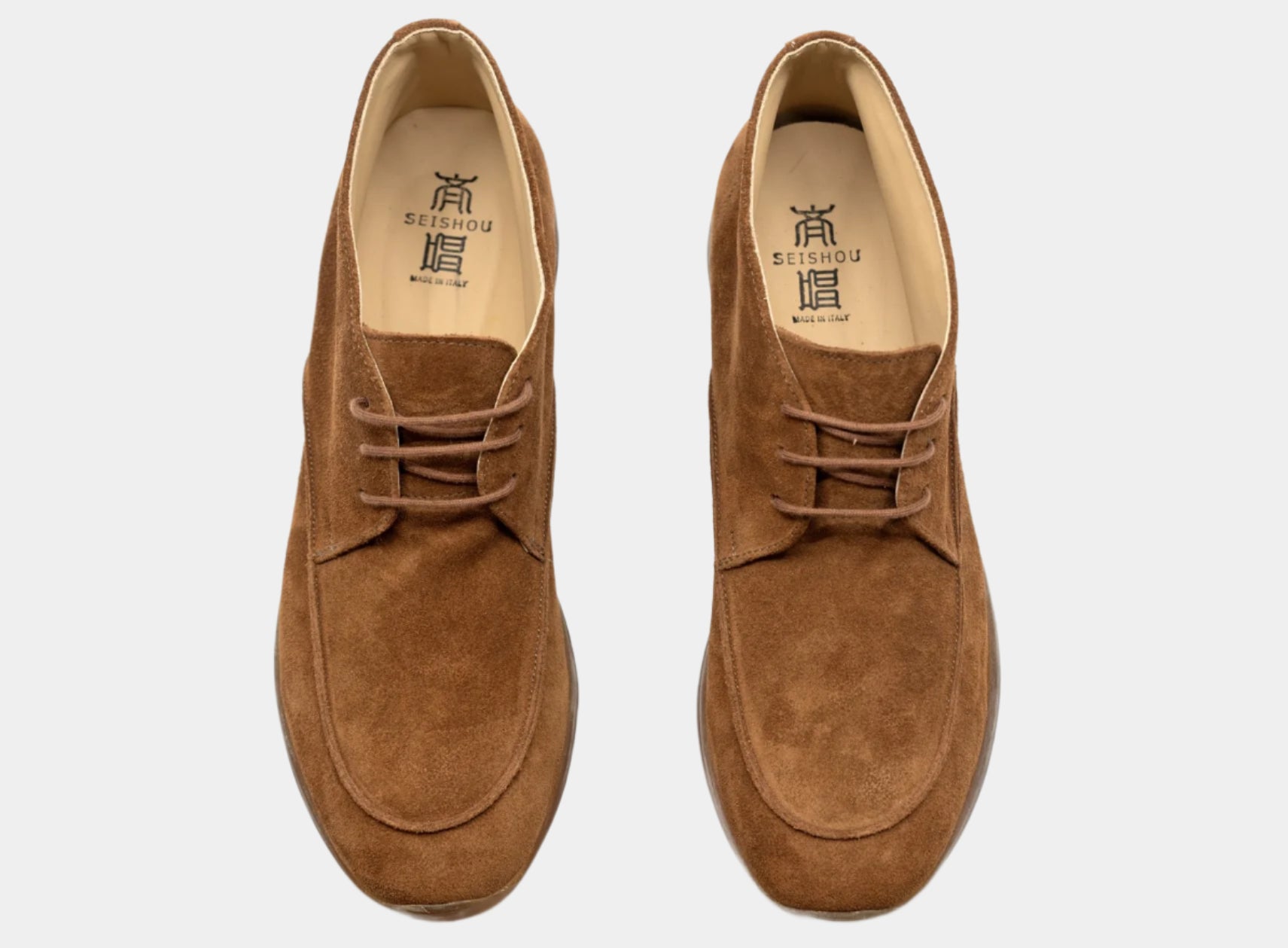 Santa Men's U-tip High Cut Brown Suede