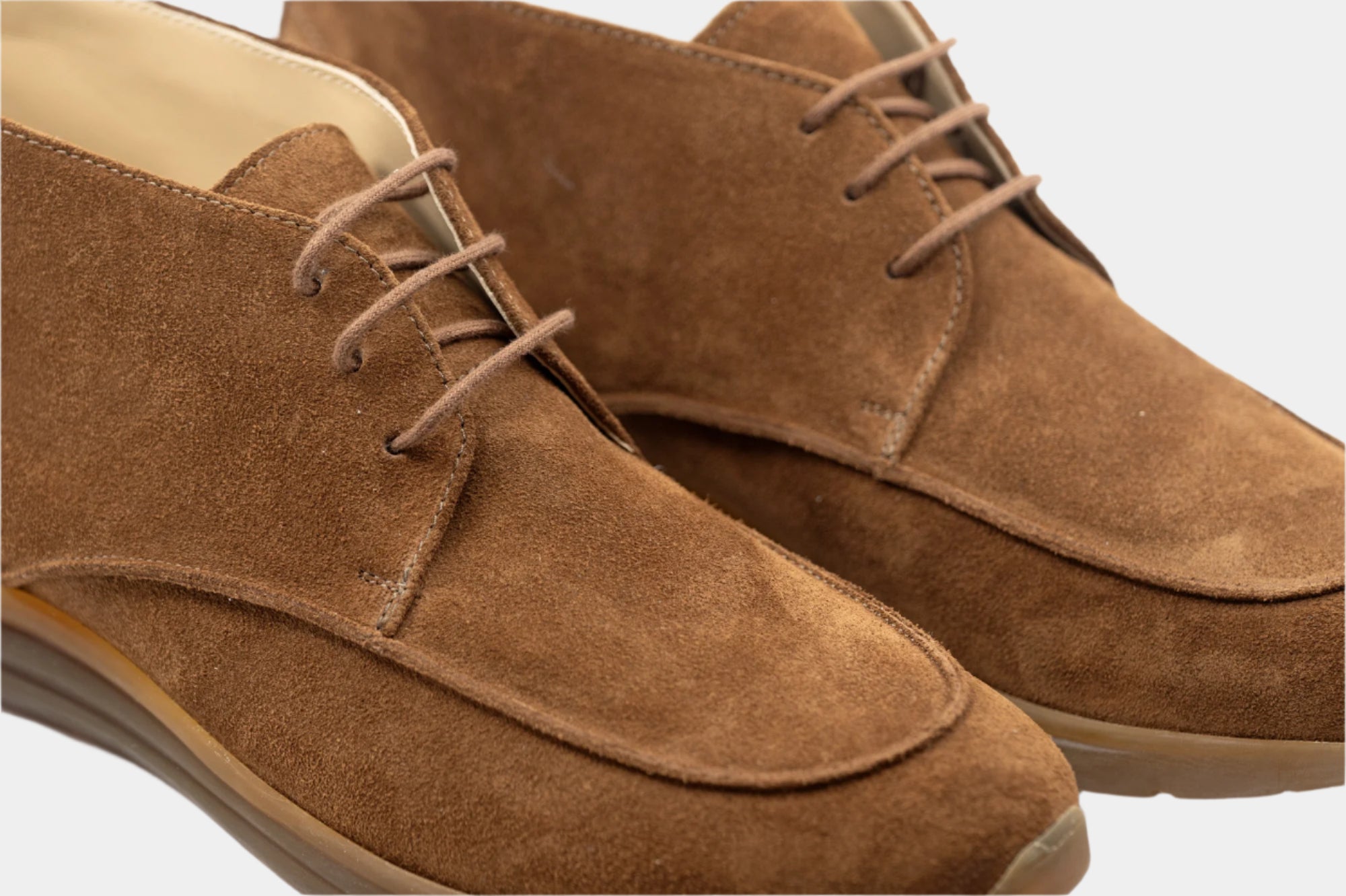 Santa Men's U-tip High Cut Brown Suede