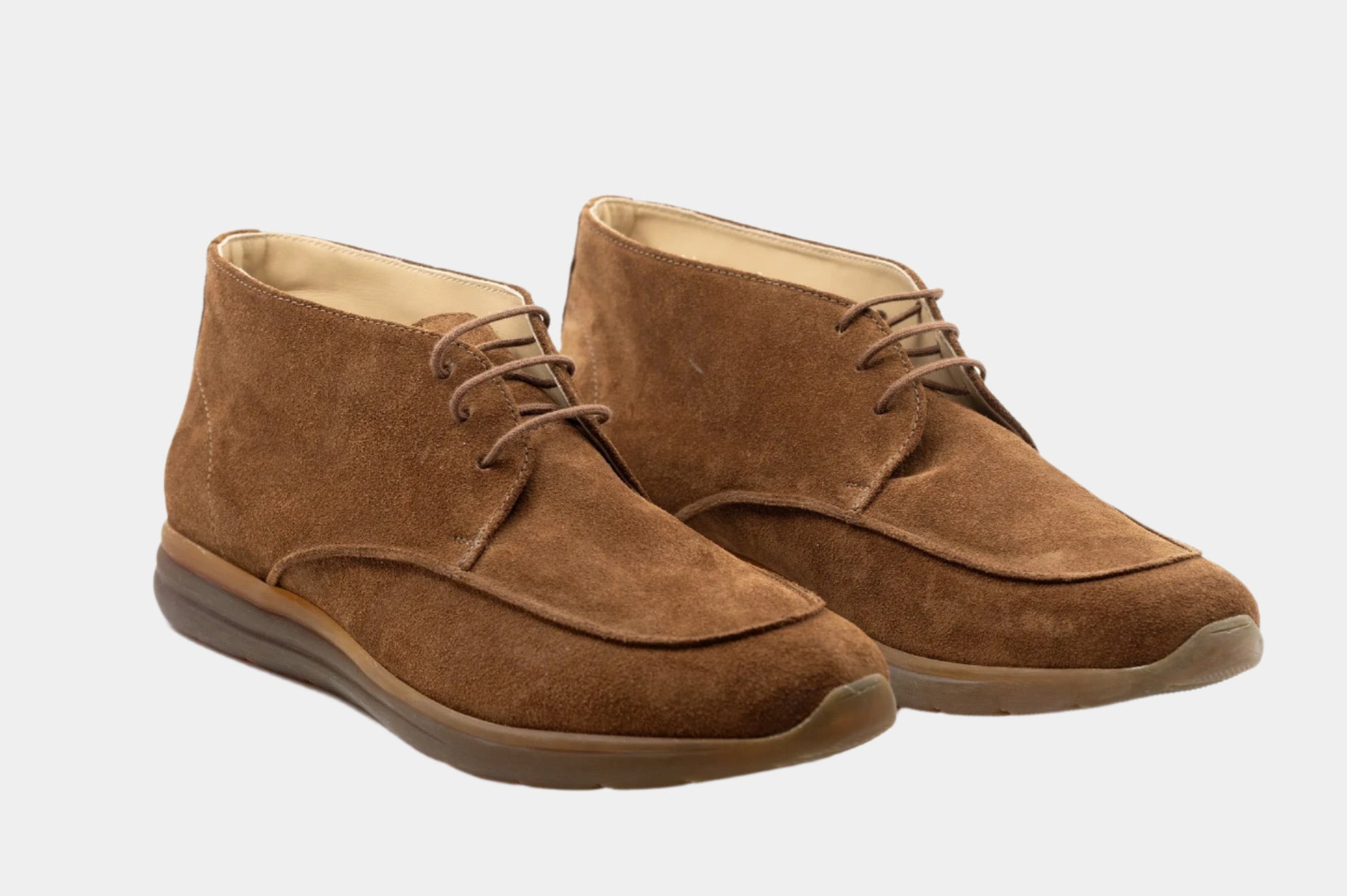Santa Men's U-tip High Cut Brown Suede