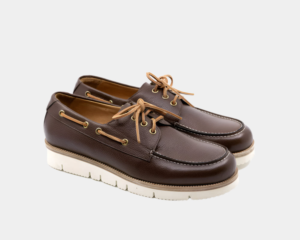 Seishou Hopkins Boat Shoes Brown Men