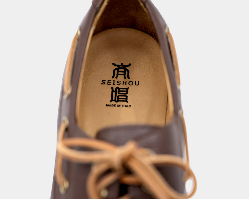 Seishou Hopkins Boat Shoes Brown Men
