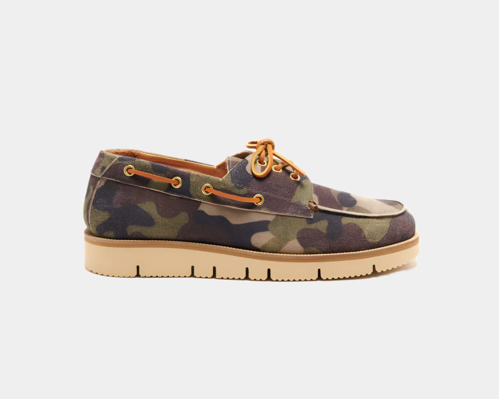 Seishou Hopkins Boat Shoes Camouflage Men