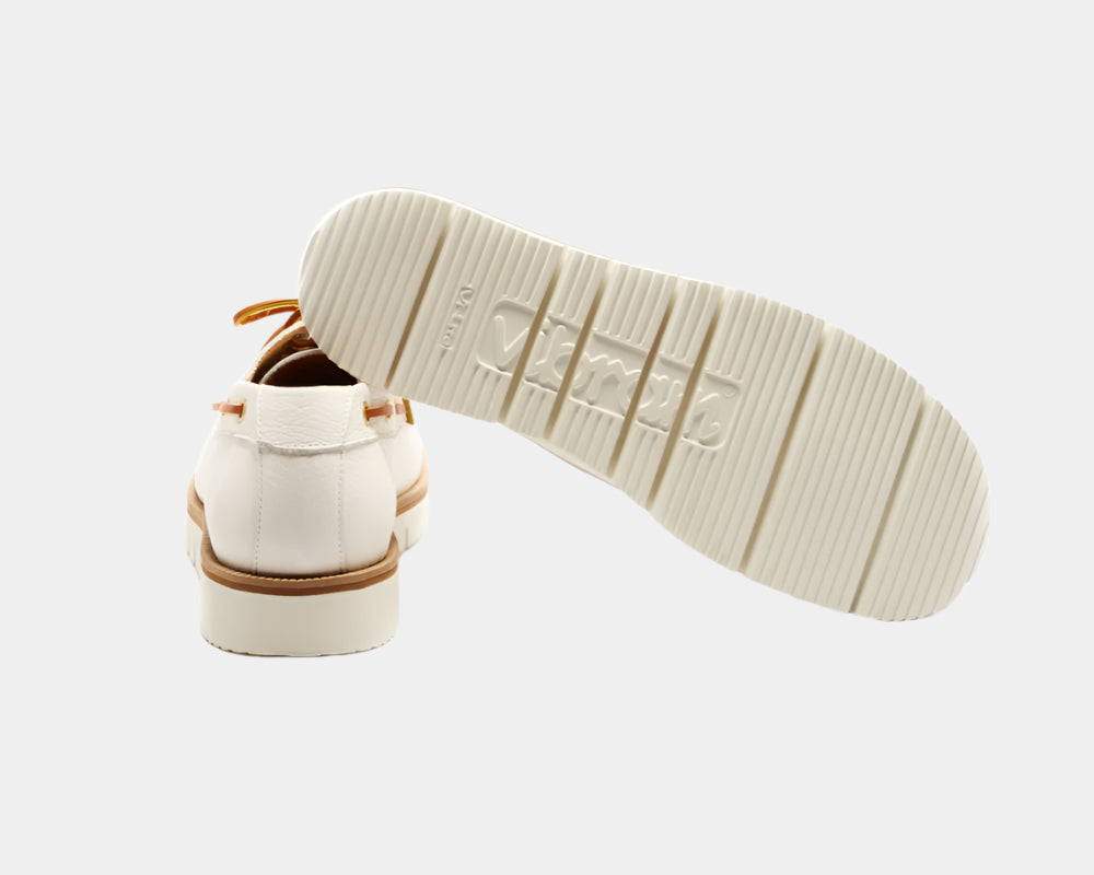 Seishou Hopkins Boat Shoes White Men