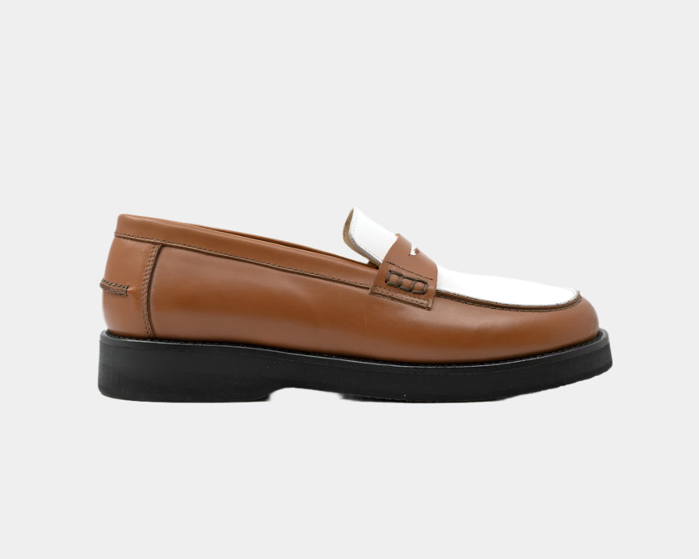 Seishou Suny Loafers White and Light brown Women