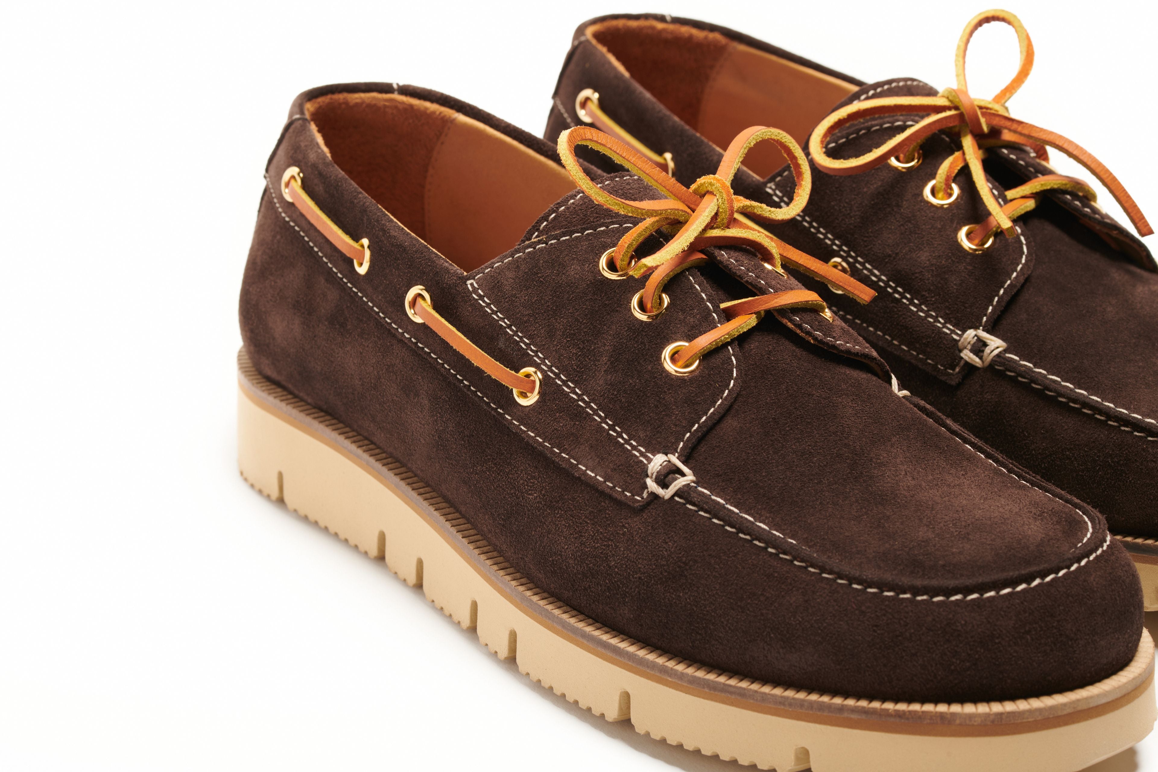 Hopkins Men's Boat Shoes - Dark Brown – Seishou - Ikeda & Matsuzaki