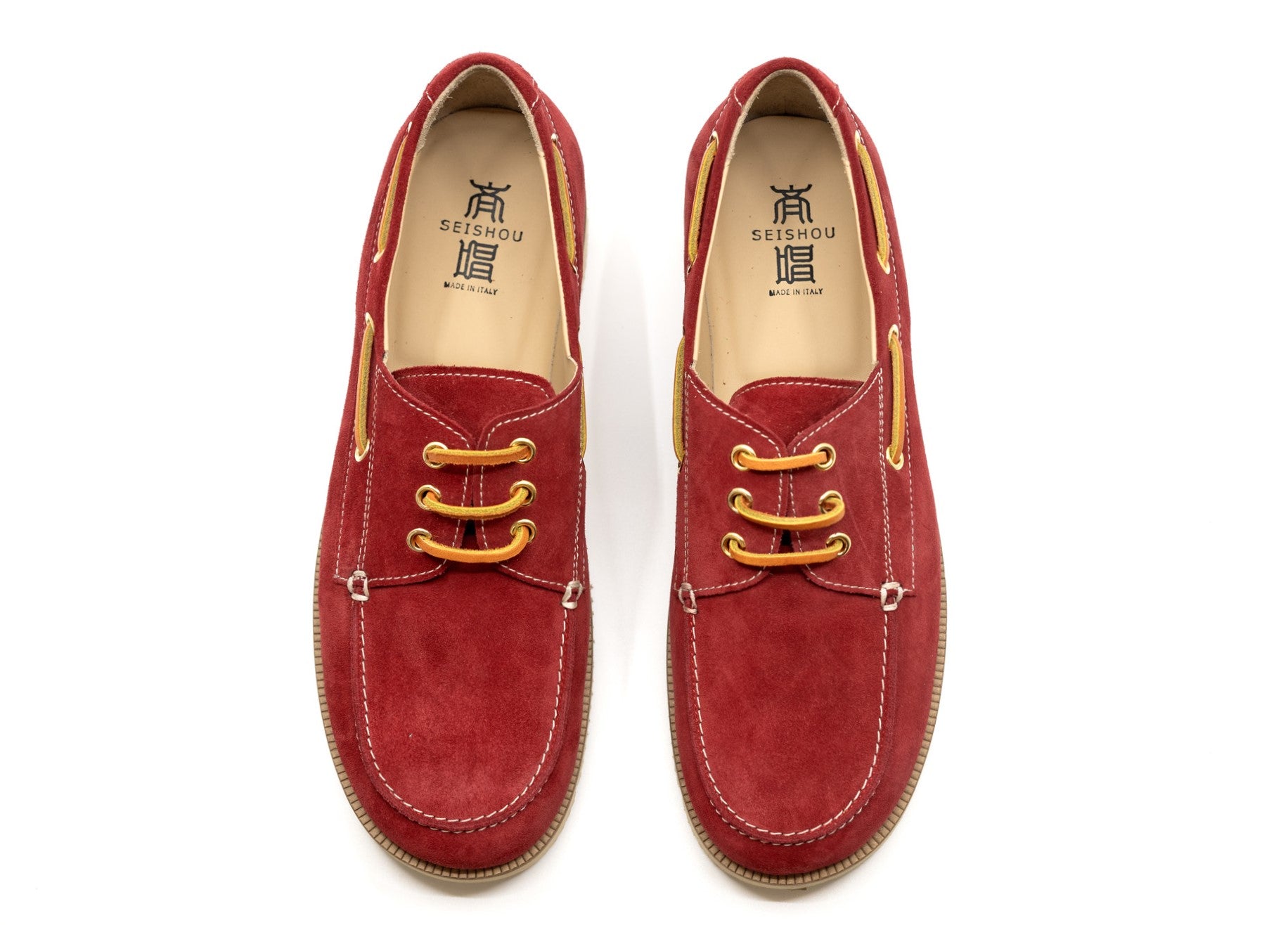 Hopkins Men's Boat Shoes Red Suede