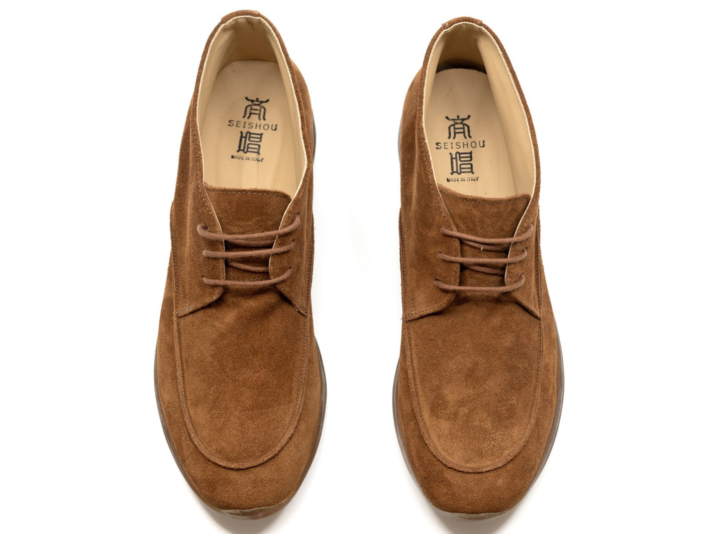 Santa Men's U-tip High Cut Brown Suede