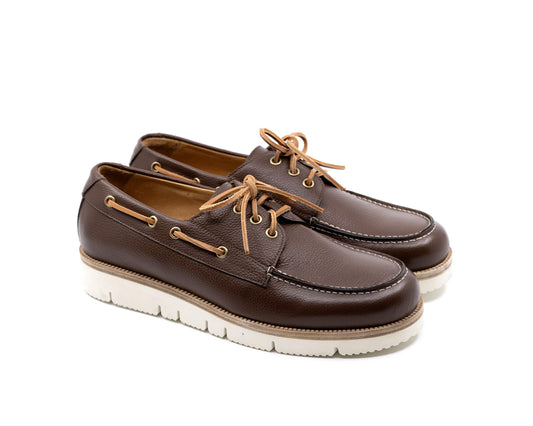 Seishou Hopkins Boat Shoes Brown Men