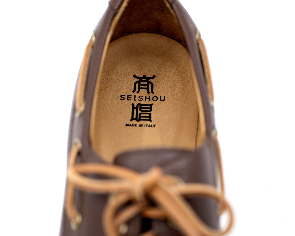 Seishou Hopkins Boat Shoes Brown Men