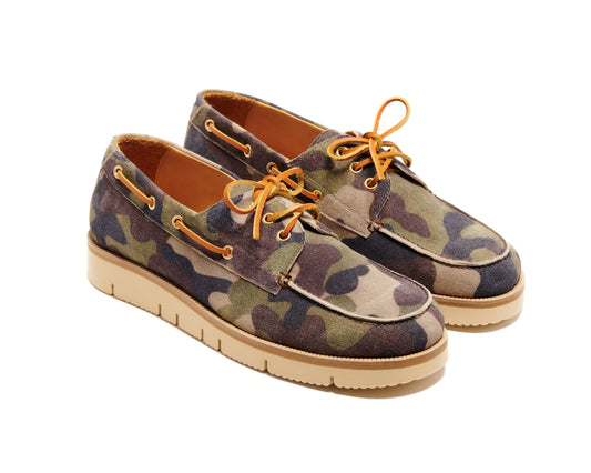 Seishou Hopkins Boat Shoes Camouflage Men