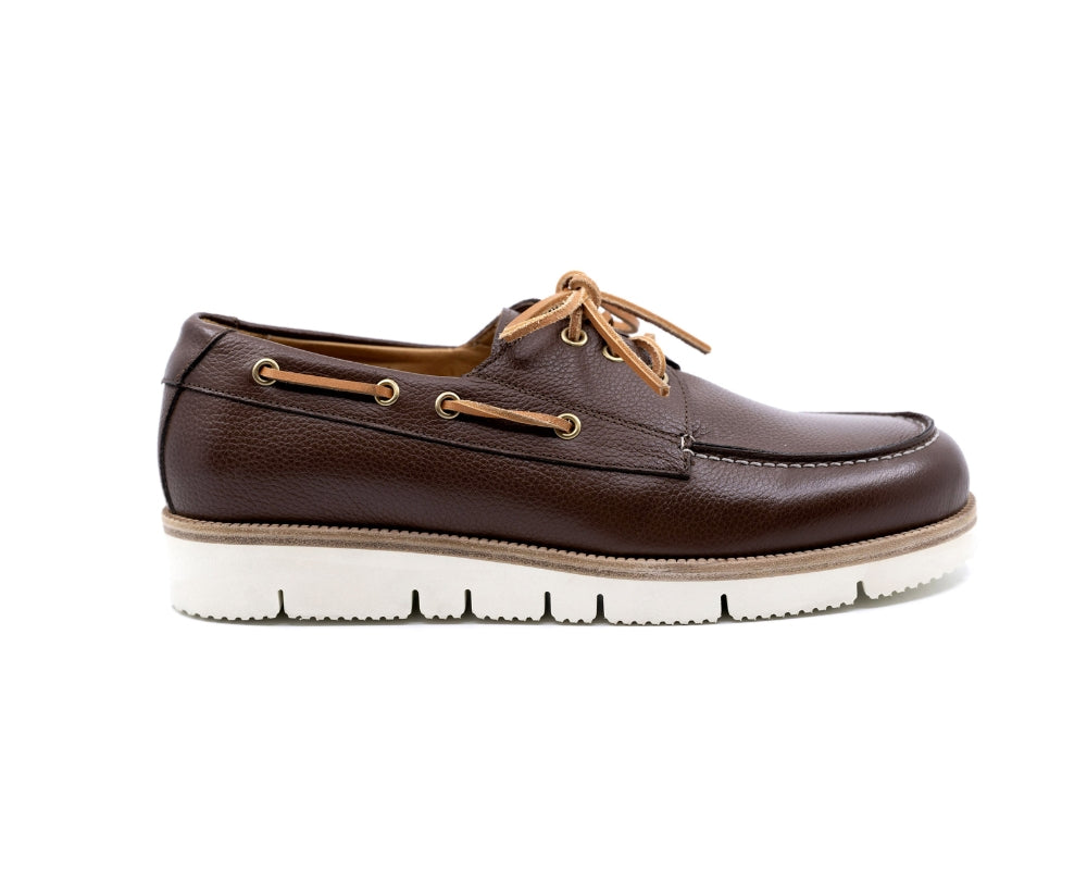 Seishou Hopkins Boat Shoes Brown Men