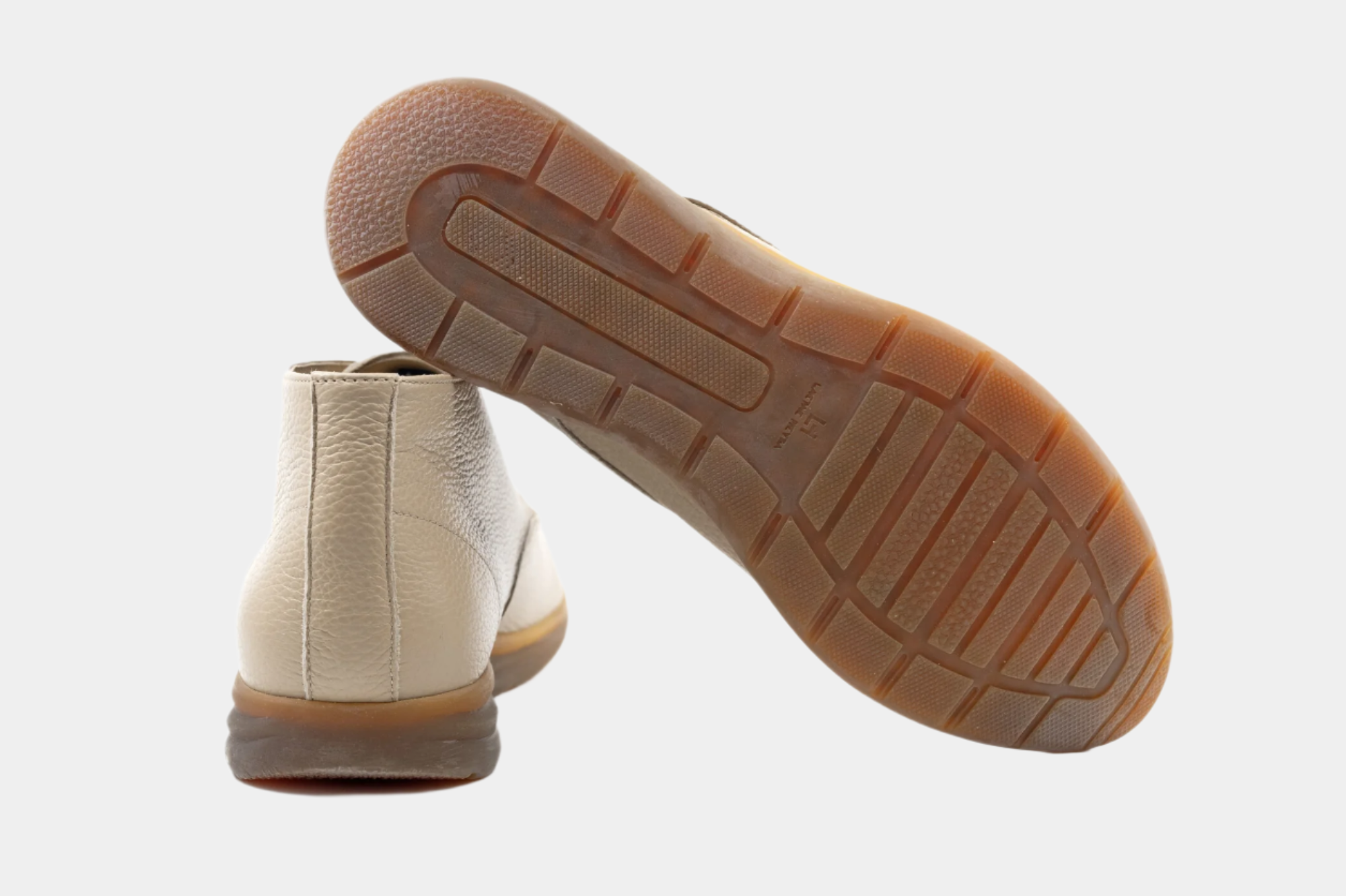 Santa Men's U-Tip High Cut Beige Tumbled Leather