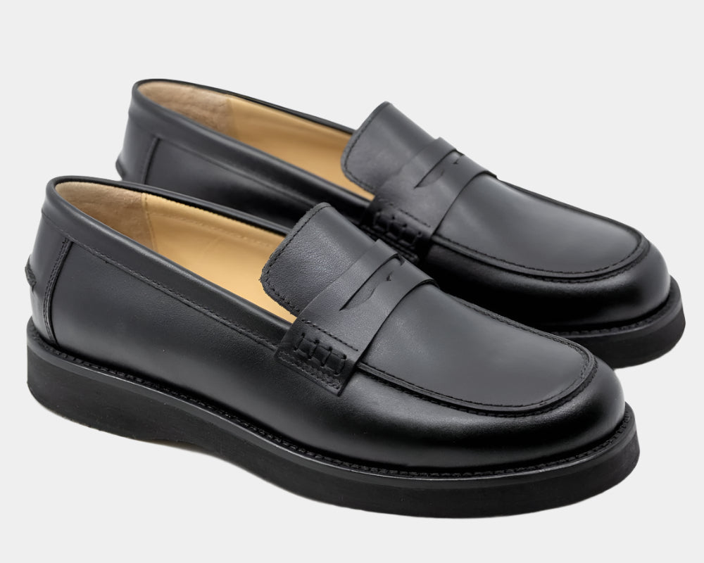 Seishou Suny Black Loafers Men